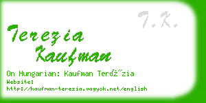 terezia kaufman business card